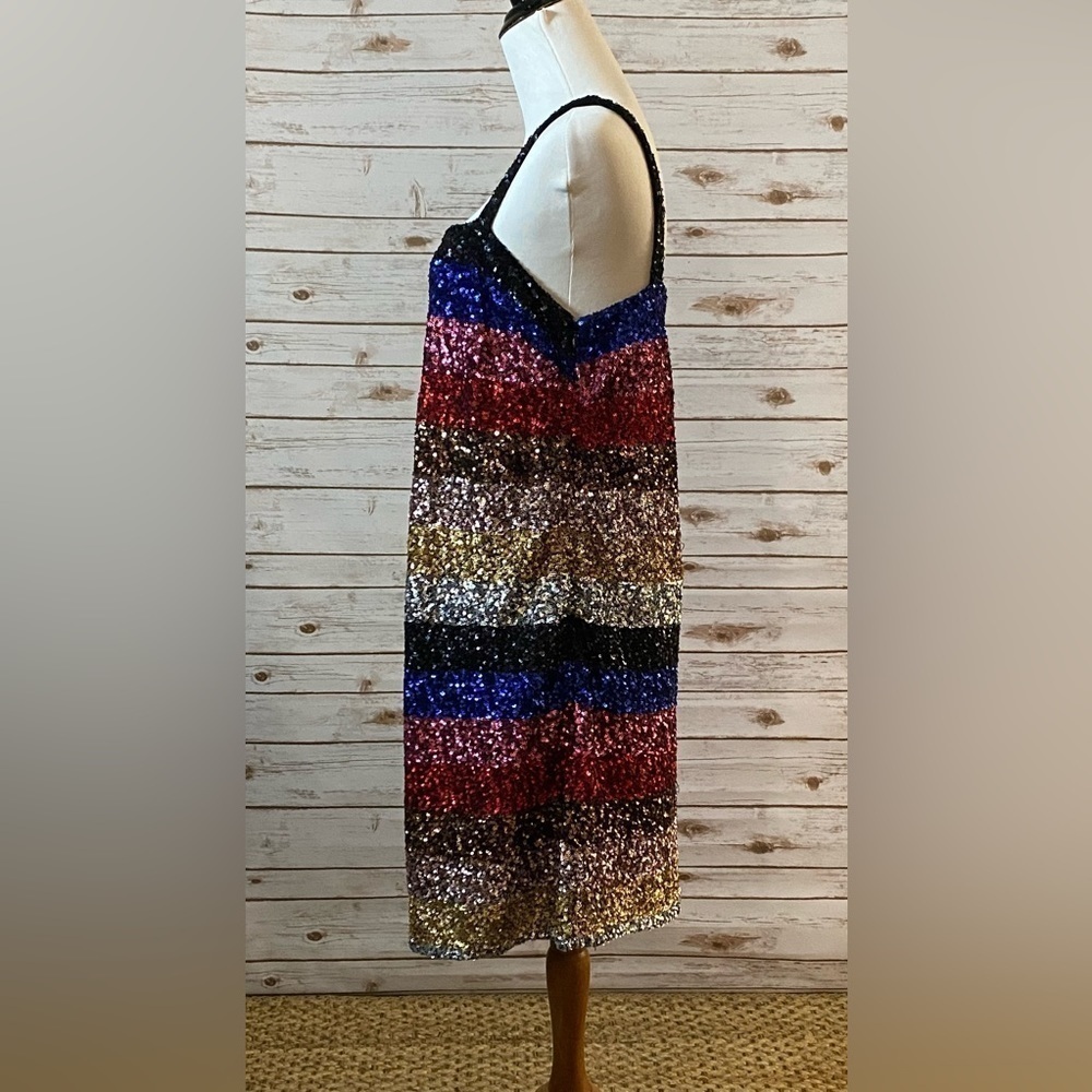 Gap Maximalism Multi-Colored Striped Sequin Cockt… - image 3
